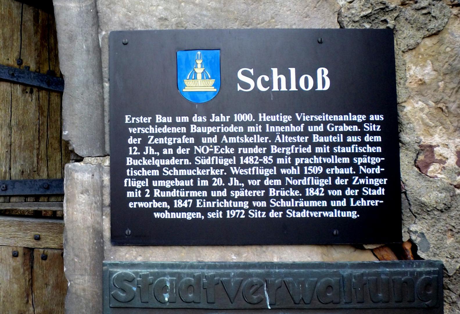 Schild Schloss Külsheim