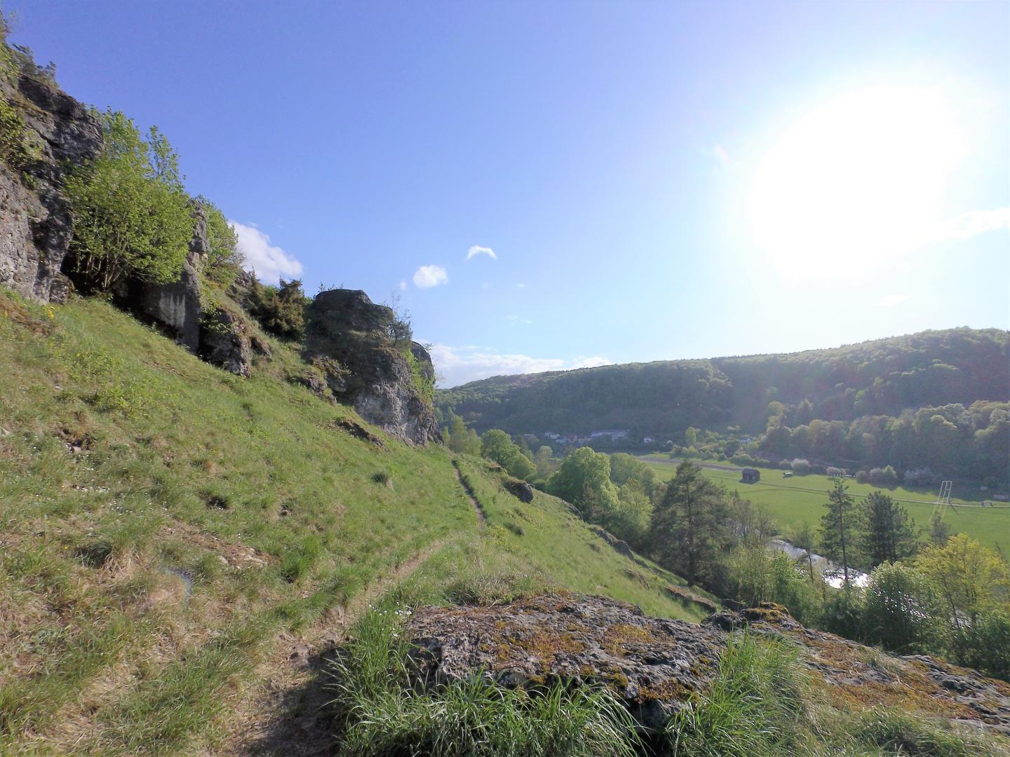 Trail, hoch oben im Altmühltal.
